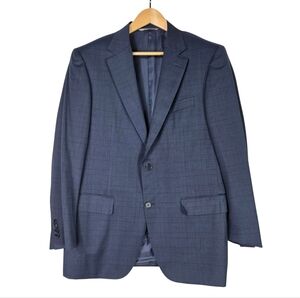 Canali x Harry Rosen micro plaid wool Blazer